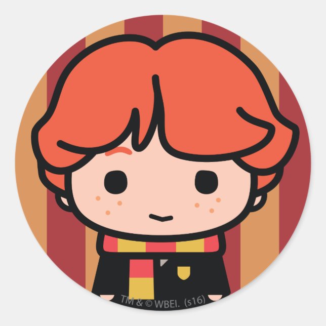Ron Weasley Cartoon Character Art Classic Round Sticker (Front)