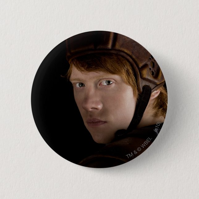 Ron Weasley Geared Up 6 Cm Round Badge (Front)