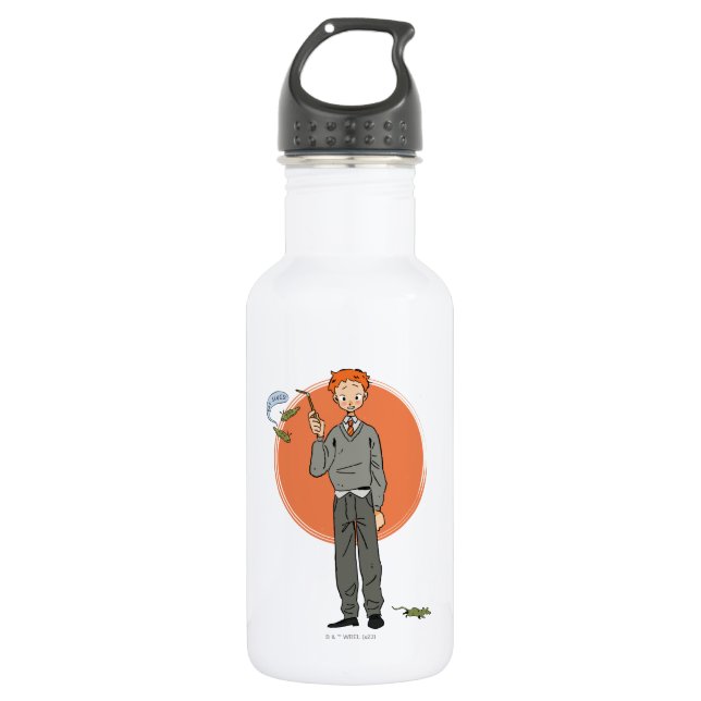 Ron Weasley Illustration "Eat Slugs" 532 Ml Water Bottle (Front)