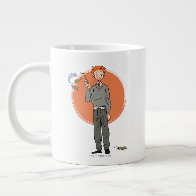 Ron Weasley Illustration "Eat Slugs" Large Coffee Mug (Left)
