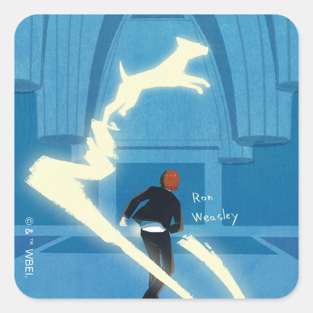 Ron Weasley Patronus Painting Square Sticker (Front)