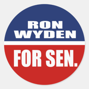 RON WYDEN FOR SENATE CLASSIC ROUND STICKER