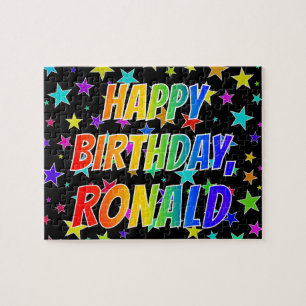 "RONALD" First Name, Fun "HAPPY BIRTHDAY" Jigsaw Puzzle