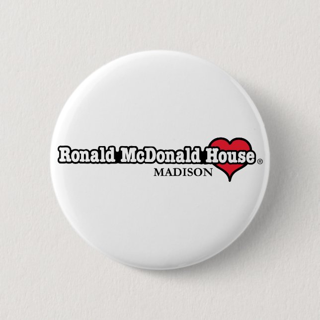 Ronald McDonald Heart 6 Cm Round Badge (Front)