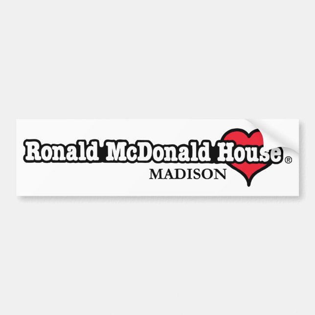 Ronald McDonald Heart Bumper Sticker (Front)