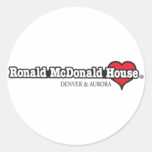Ronald McDonald Heart Classic Round Sticker (Front)