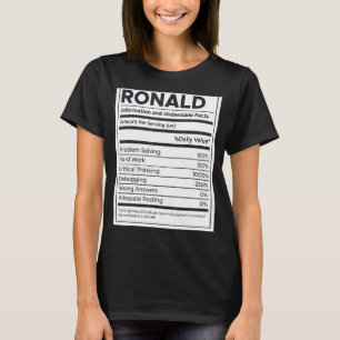 Ronald Nutrition Information Problem Solving Hard T-Shirt