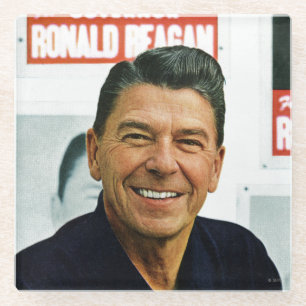 Ronald Reagan Glass Coaster