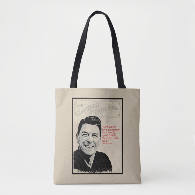 Ronald Reagan Quote Tote Bag (Front)