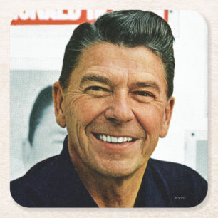 Ronald Reagan Square Paper Coaster