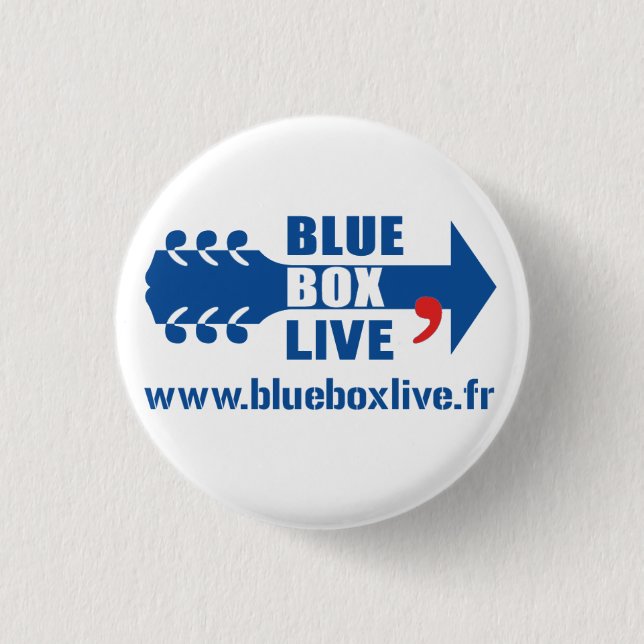 Rond Blue Box Live swipes in 3 Cm Round Badge (Front)