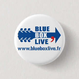 Rond Blue Box Live swipes in 3 Cm Round Badge