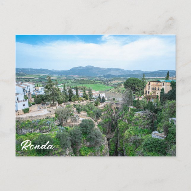Ronda old town in Andalusia, Spain Postcard (Front)