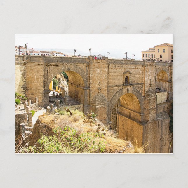 Ronda. View of the Bridge of Puente Nuevo. Postcard (Front)