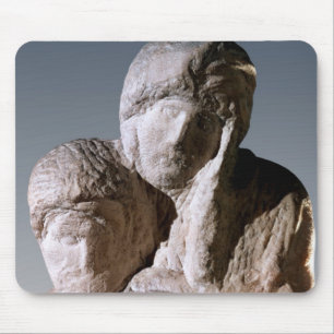 Rondanini Pieta, detail of the heads of Christ Mouse Mat