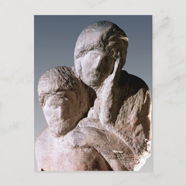 Rondanini Pieta, detail of the heads of Christ Postcard (Front)
