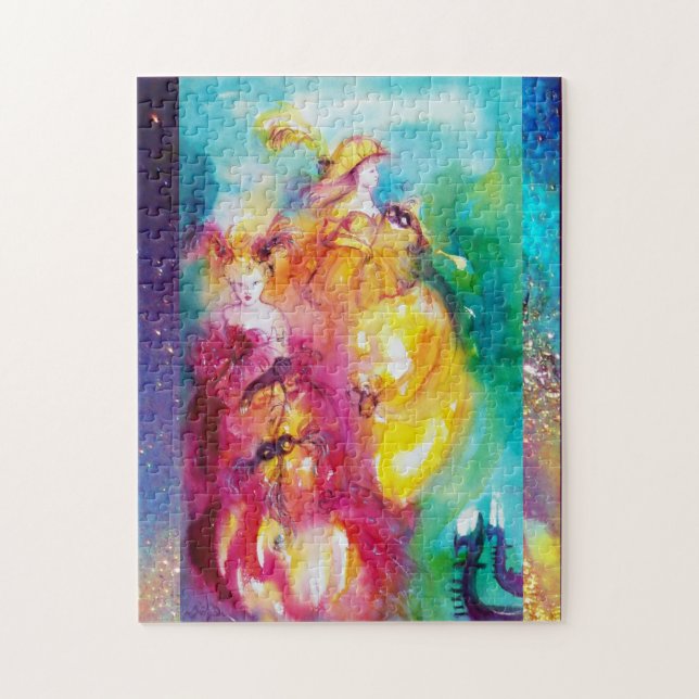 RONDO IN LAGOON / Venetian Masquerade Ball Jigsaw Puzzle (Vertical)