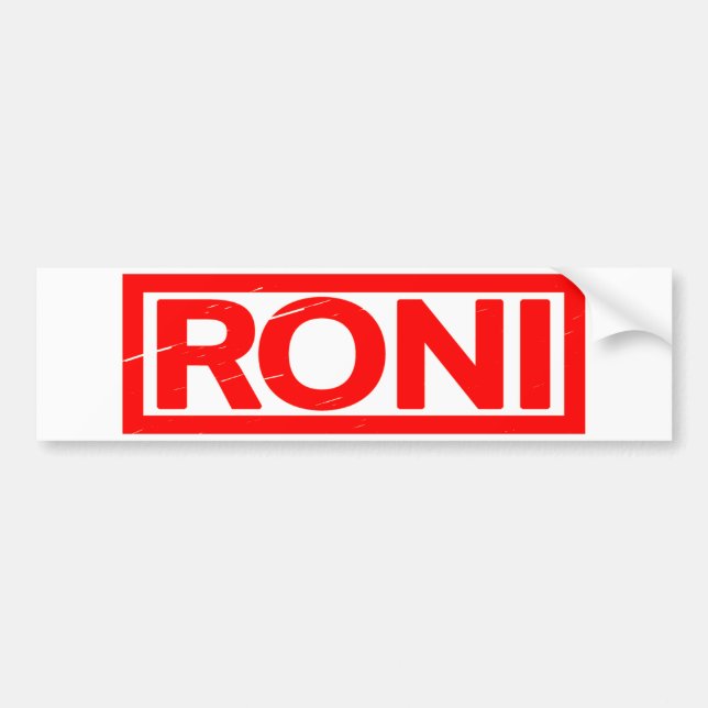 Roni Stamp Bumper Sticker (Front)