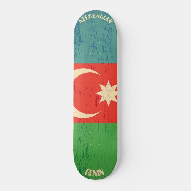 RONIN Azerbaijan Apex Pro Flag Skateboard Deck (Front)