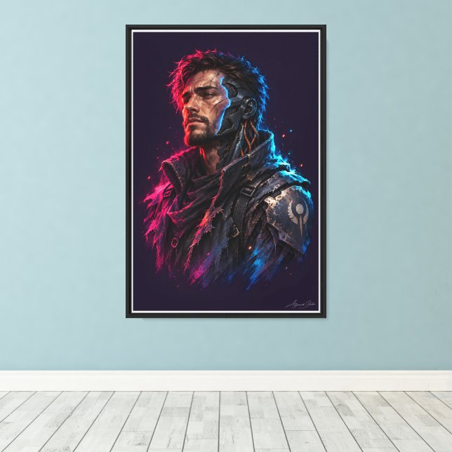 Ronin Circuit Canvas Print (Insitu(Wood Floor))