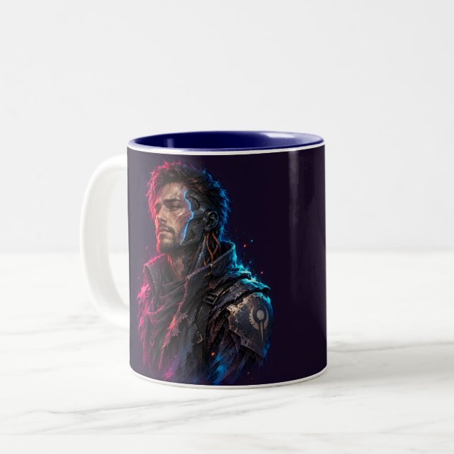 Ronin Circuit Two-Tone Coffee Mug (Front Left)