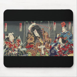 ronin knight japanese ukiyo-e samurai warrior mouse mat