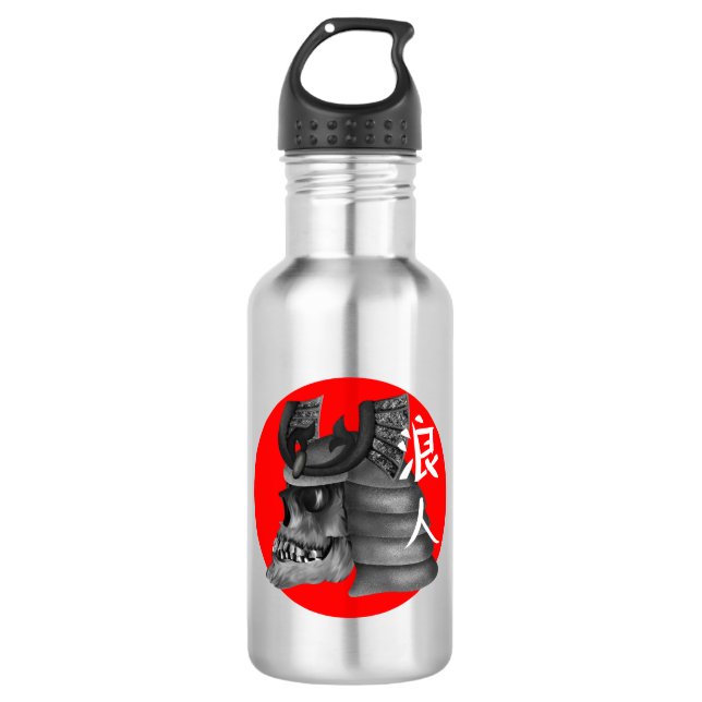 Ronin Samurai Japanese Flag 532 Ml Water Bottle (Front)