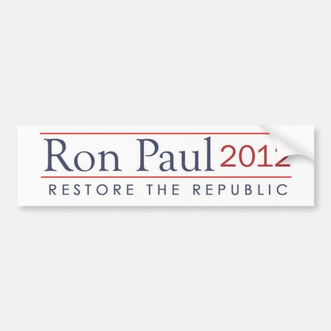 ronpaul_restore_the_republic 2012 bumper sticker (Front)