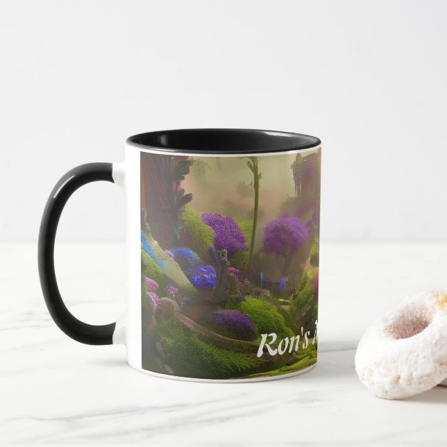 Ron's Morning Tea Personalised Customisable Mug (With Donut)