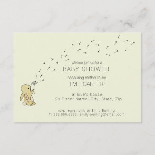 Roo Bunny - Dandelion Wishes Baby Shower Invitation
