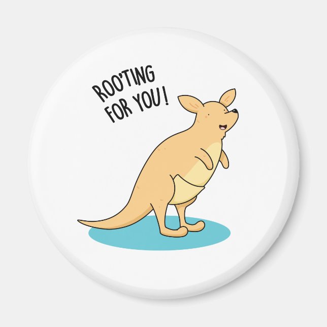 Roo-Ting For You Funny Kangaroo Pun  Magnet (Front)