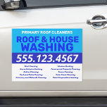 Roof and House Washin gCar Magnet<br><div class="desc">Bold eye-catching blue design</div>