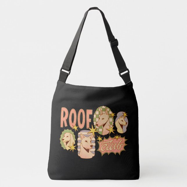 Roof Club / Dog Illustrations Crossbody Bag (Front)