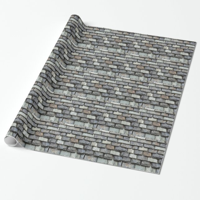 Roof cover with slate plates wrapping paper (Unrolled)
