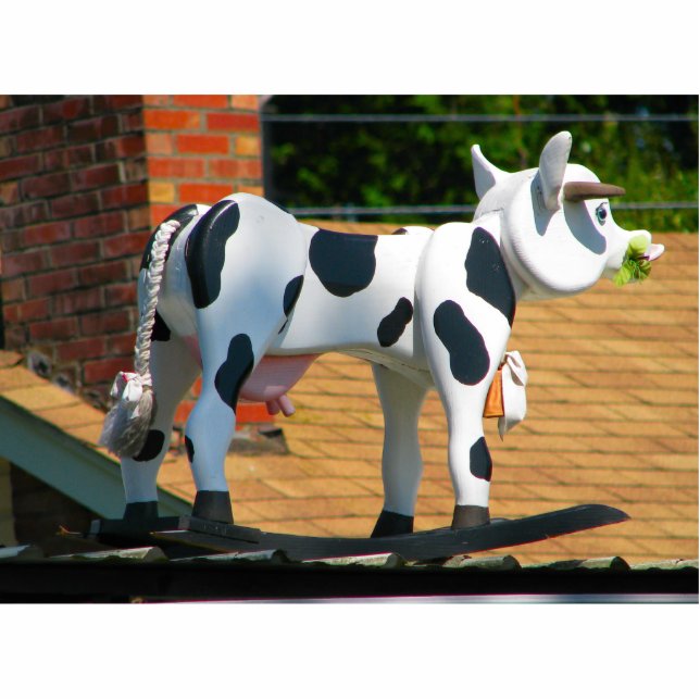 Roof Cow Standing Photo Sculpture (Front)