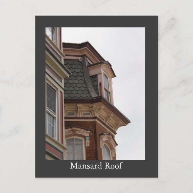 Roof Detail, Mansard Roof Postcard (Front)