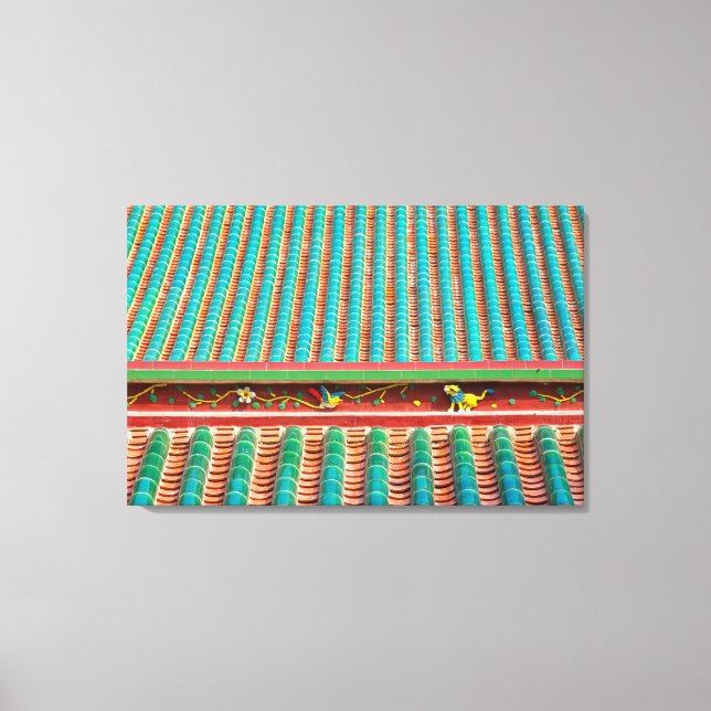 Roof Detail of South Putuo Temple Canvas Print (Front)