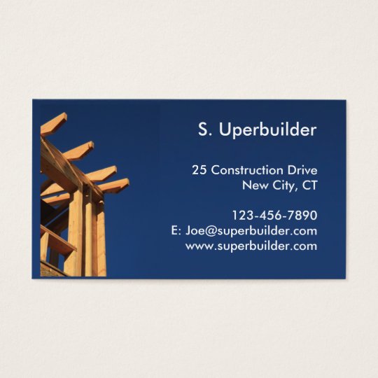 Roof Frame New Construction Business Card