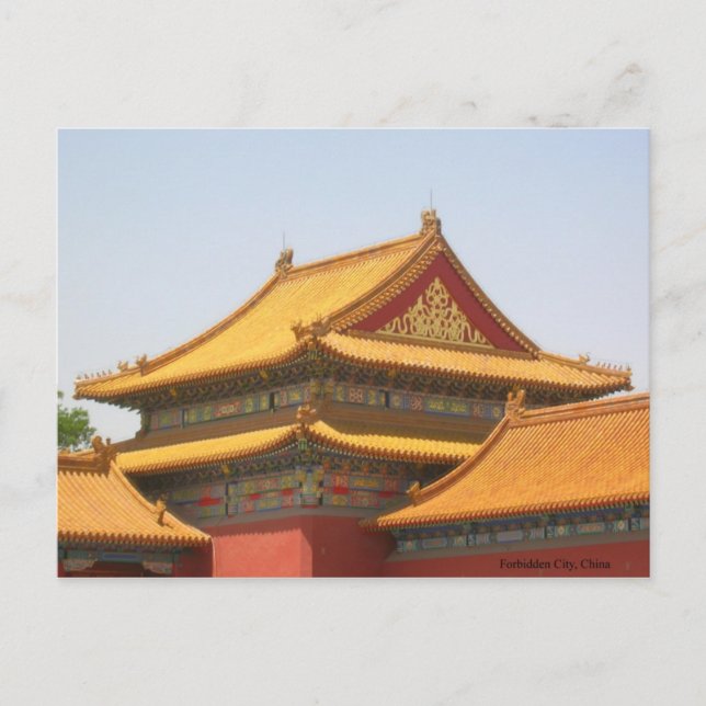 Roof from The Forbidden City Postcard (Front)