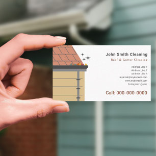 Roof & Gutter Cleaning Business Card