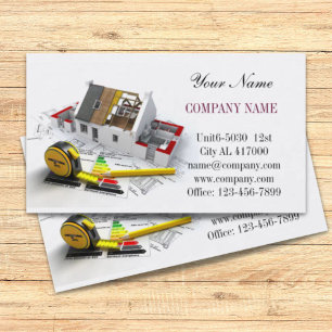 Roof repair construction home renovation business card