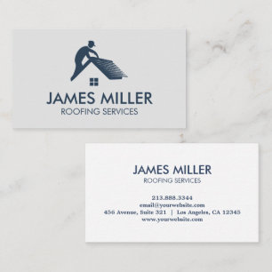 Roof Roofing Cleaning Repair Construction Gutter Business Card