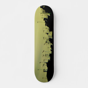 Roof shadows. skateboard
