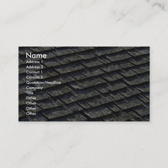Roof shingles business card (Front)