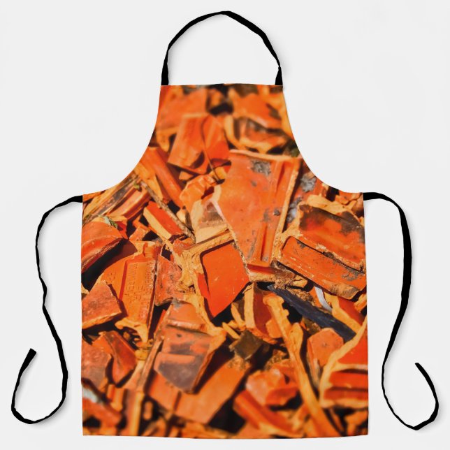 Roof tiles brick red roof panels apron (Front)