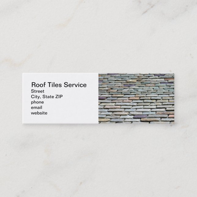 Roof Tiles Mini Business Card (Front)