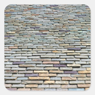 Roof Tiles Square Sticker