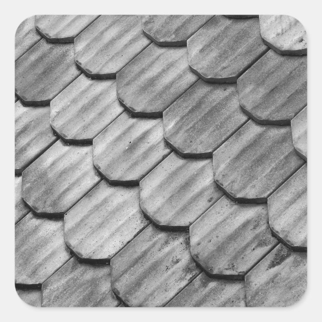 Roof Tiles Square Sticker (Front)