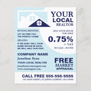 Roof Tops, Realtor, Estate Agent Advertising Flyer