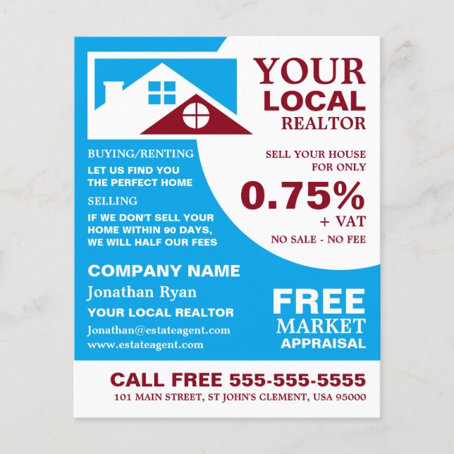 Roof Tops, Realtor, Estate Agent Advertising Flyer (Front)
